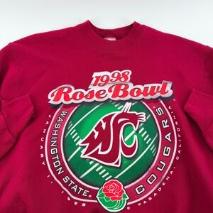 Pro Layer Washington State Cougars‎ 1998 Rose Bowl Sweatshirt Vintage L Crimson